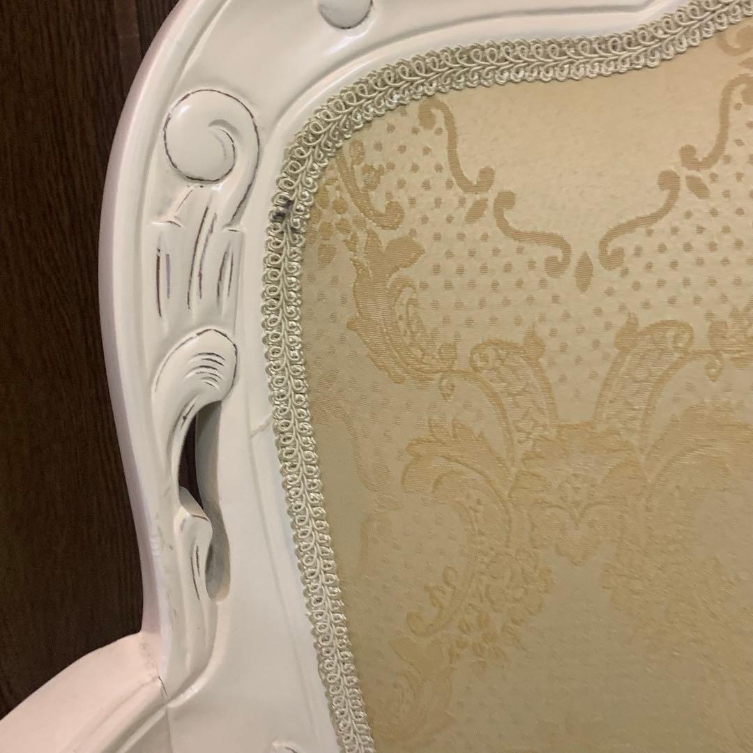 チェア　ダイニングチェア　椅子　家具　アンティーク風　猫脚　ホワイト