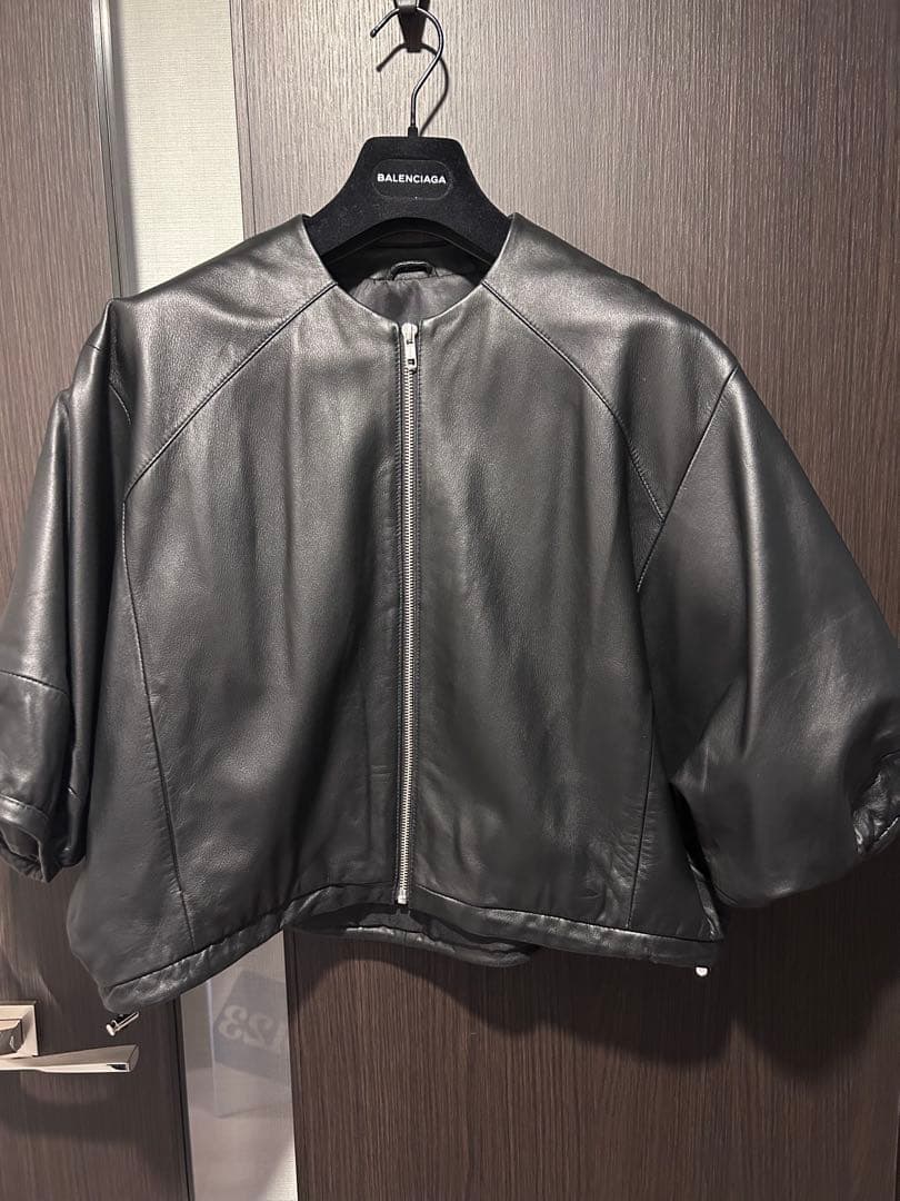 【美品】ラムレザー パフスリーブジャケット