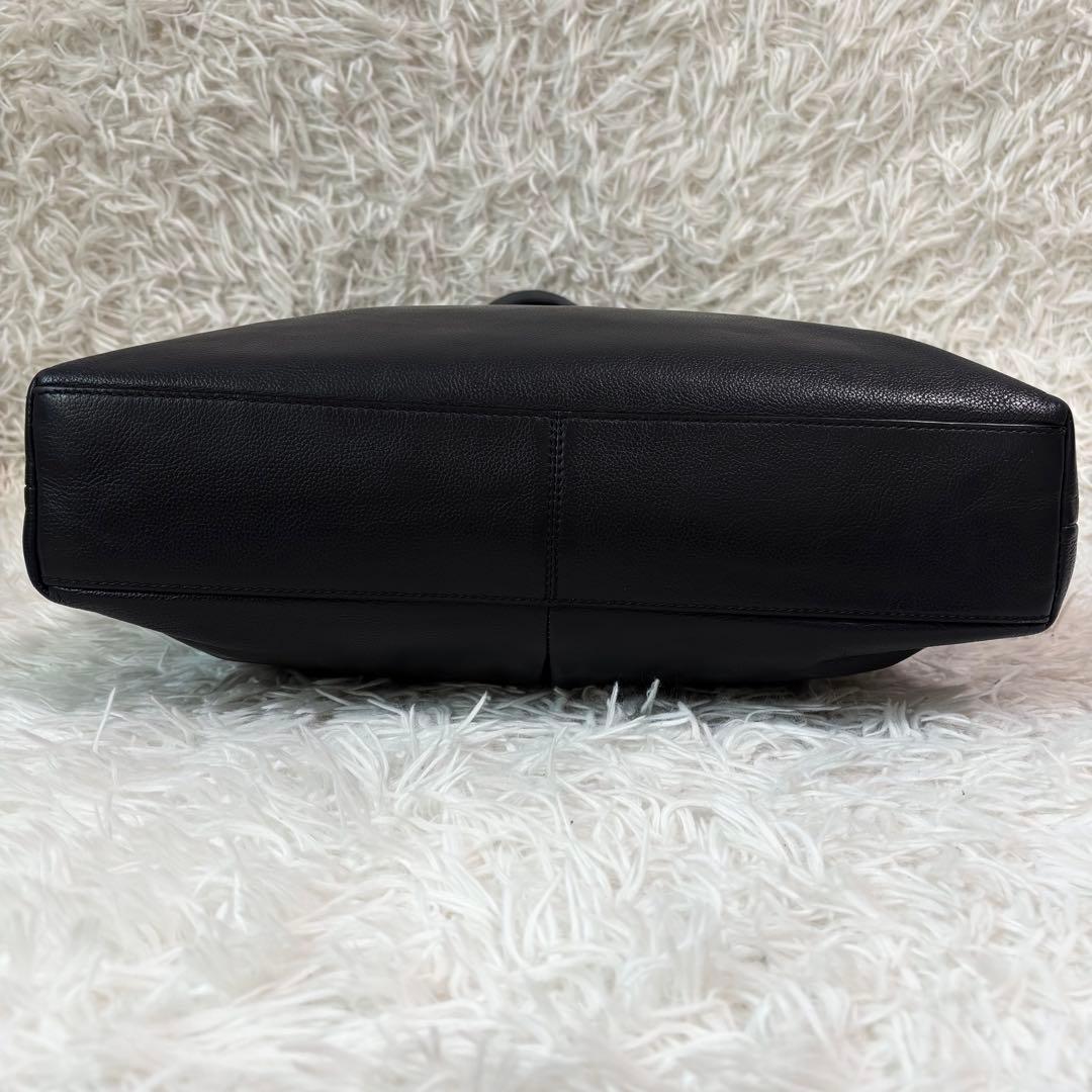 極美品✨コーチ トートバッグ フォルド ヘリテージウェブ 2way 大容量 黒紺