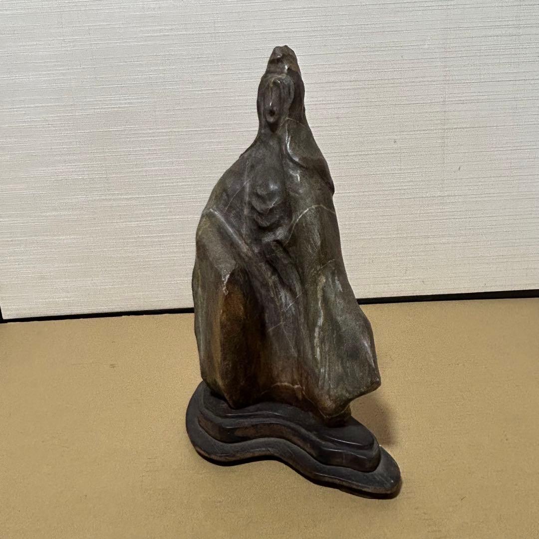 石像 聖母マリア 高さ36ｃｍ 母子像 達磨 奇石 珍品 天然石 仏像