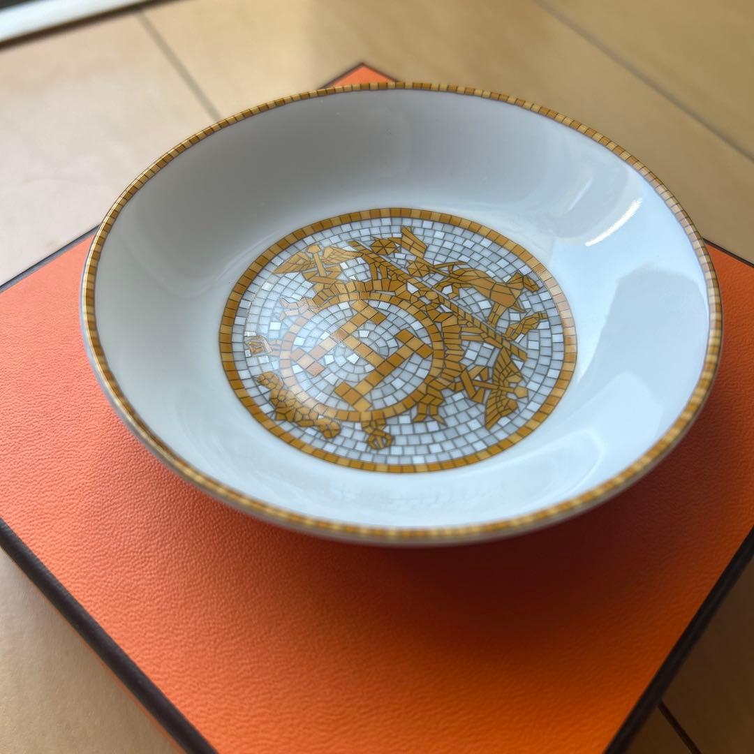 HERMES モザイクデザイン 醤油皿
