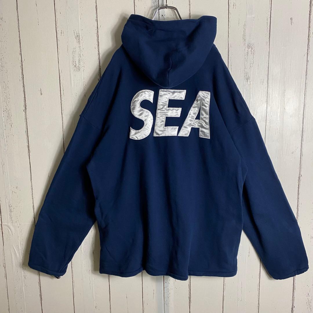 【即完売】 WIND AND SEA フルジップ パーカー 初期 両面 刺繍