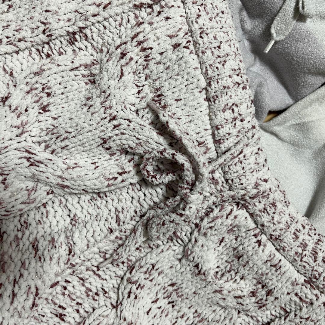 ジェラピケまとめ売りレディースルームウェアホワイトセットアップパーカー