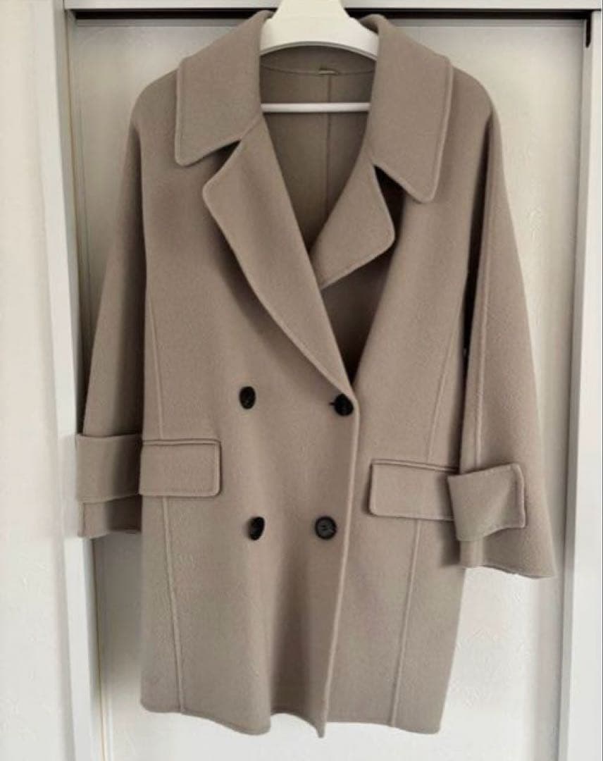 Mila Owen 接結ハーフ丈Aラインコート 川口春奈さん着用色違い♡