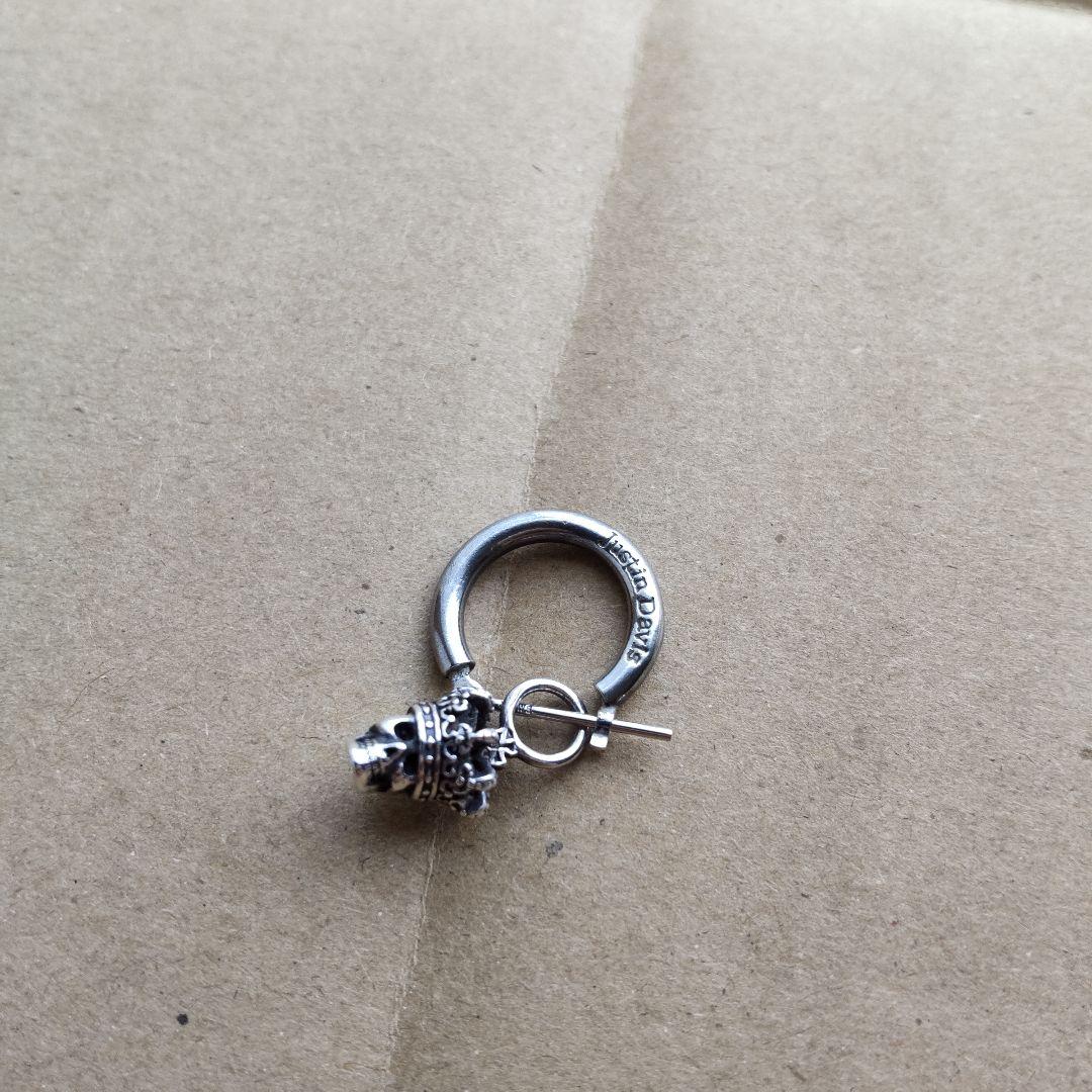 ジャスティンデイビス　ピアス Justin Davis スカル ドクロ フープ