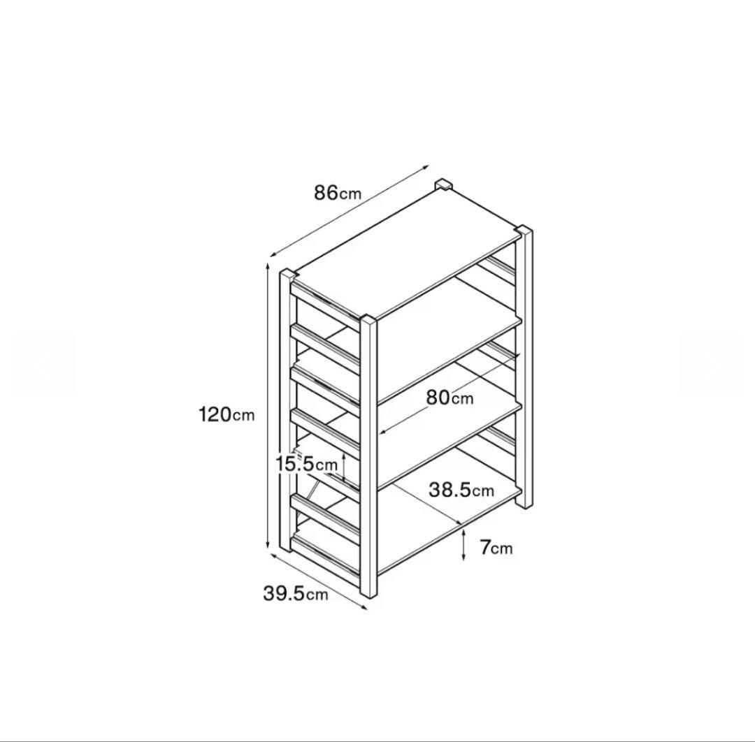 無印良品　パイン材ユニットシェルフ　８６ｃｍ幅・中