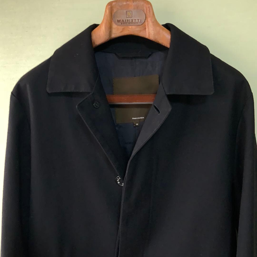 Mackintoshマッキントッシュ ステンカラーコート38ウール ブラック英国
