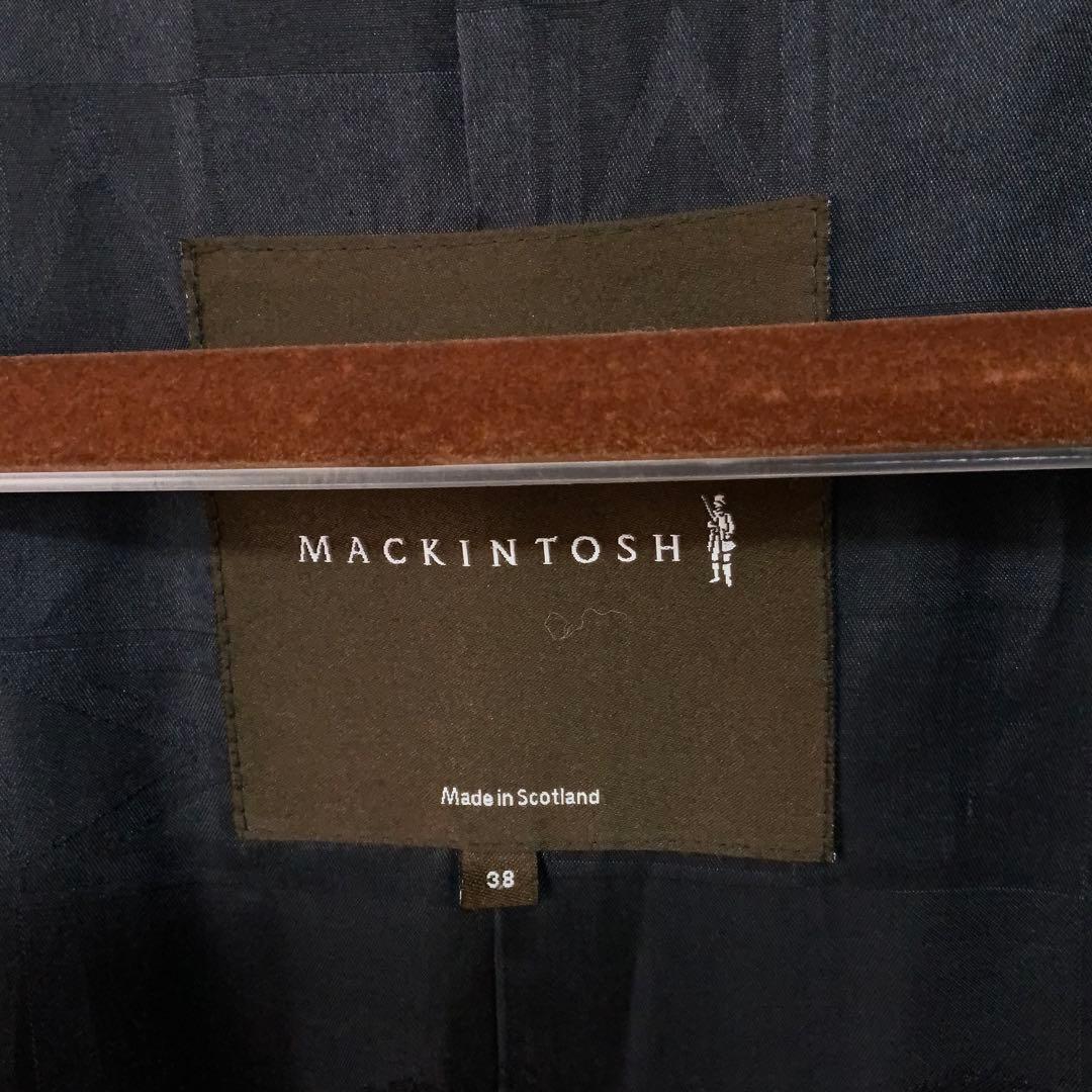 Mackintoshマッキントッシュ ステンカラーコート38ウール ブラック英国