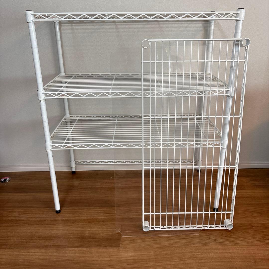 ホームエレクター シェルフ 4段 棚 幅90×奥行45×高さ100cm 白