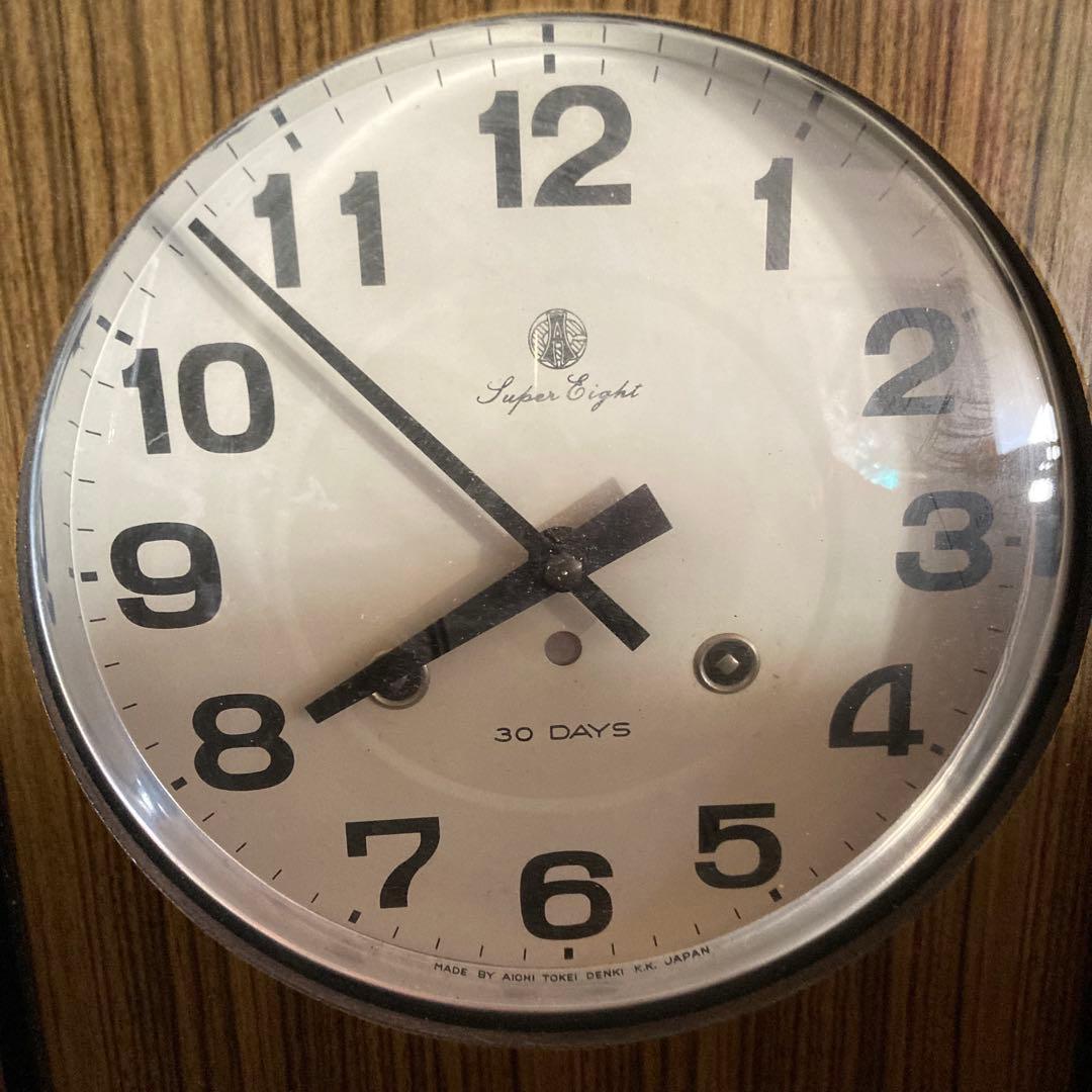 ネジ巻式 壁掛時計 アイチスーパーエイト30DAY