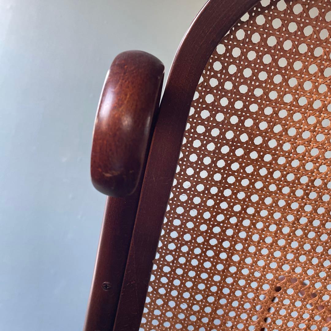 秋田木工　ロッキングチェア　籐　ラタン　曲げ木