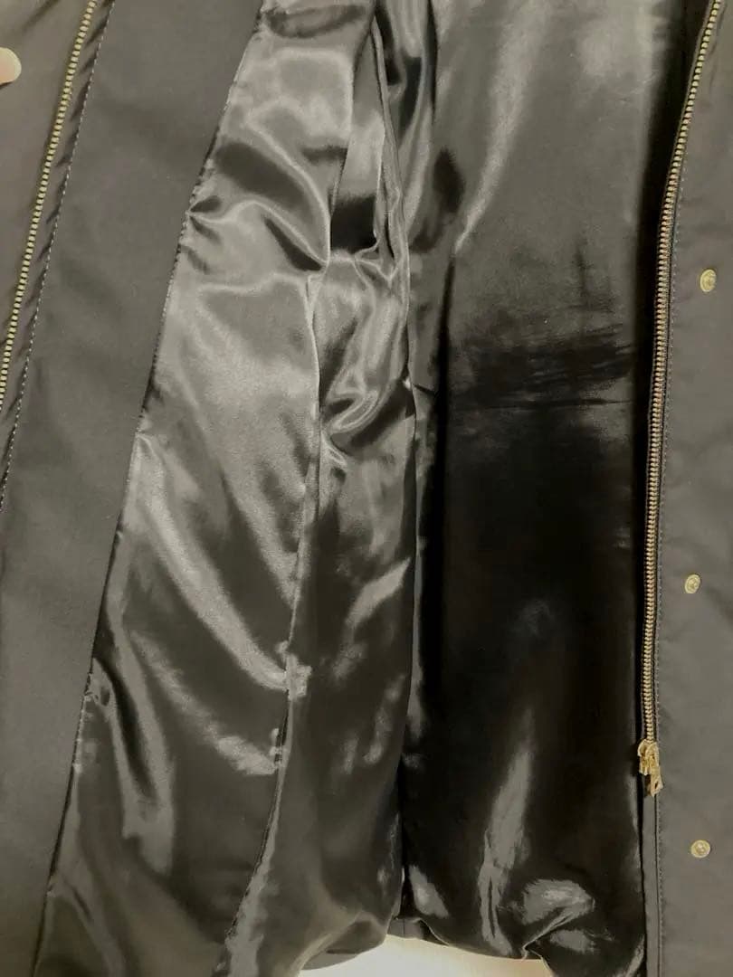MACKINTOSH マッキントッシュ ノーカラーダウンコート 黒38 切り替え