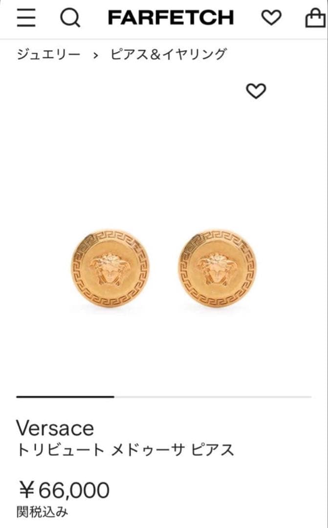 takashi様：新品・未使用 VERSACE トリビュート メドゥーサ ピアス