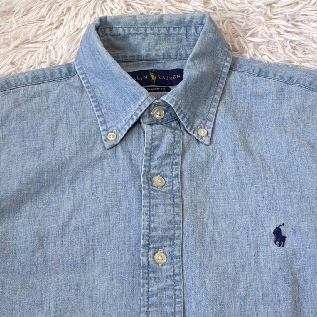 Ralphラルフローレン　シャンブレー　デニム　シャツ