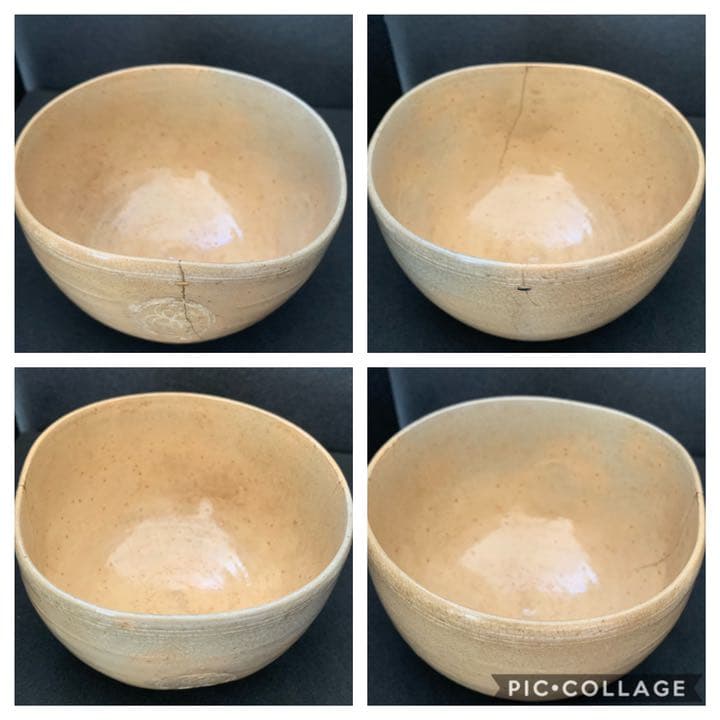 時代物　御本狂言袴 茶碗　高麗茶碗　三島丸文　三島　丸文　狂言袴　茶道具