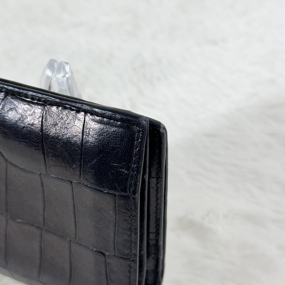ヴィヴィアンウエストウッド 2つ折り財布 クロコ 型押し 黒