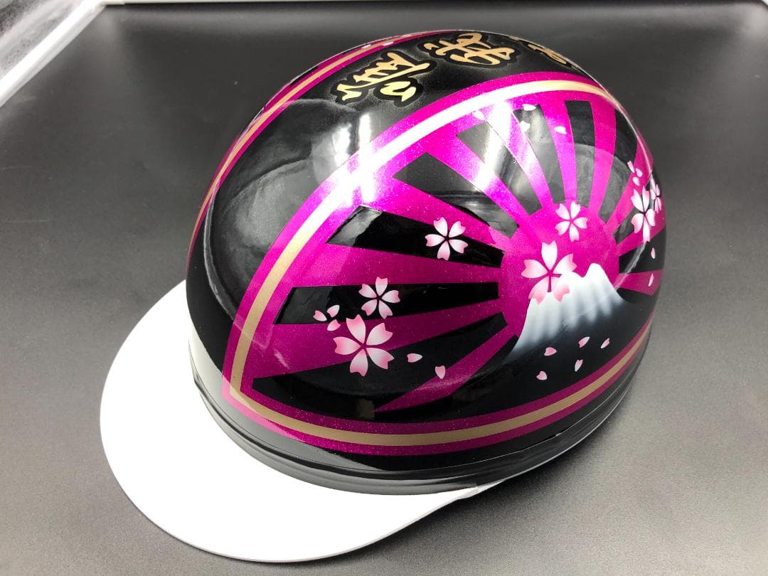 コルク半　カスタム　富士日章　三つボタン　ブラックピンクゴールド　ラメ　桜　唯我