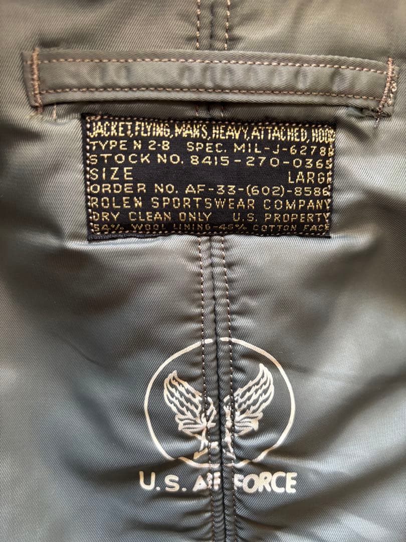 ほぼ新品 [実名復刻]バズリクソンズ N-2B サイズL ローレンスポーツ社