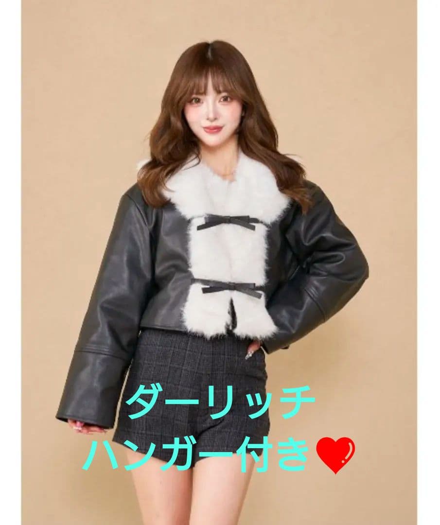 Darich ダーリッチ リボンベルトヴィンテージレザージャケット ブラック