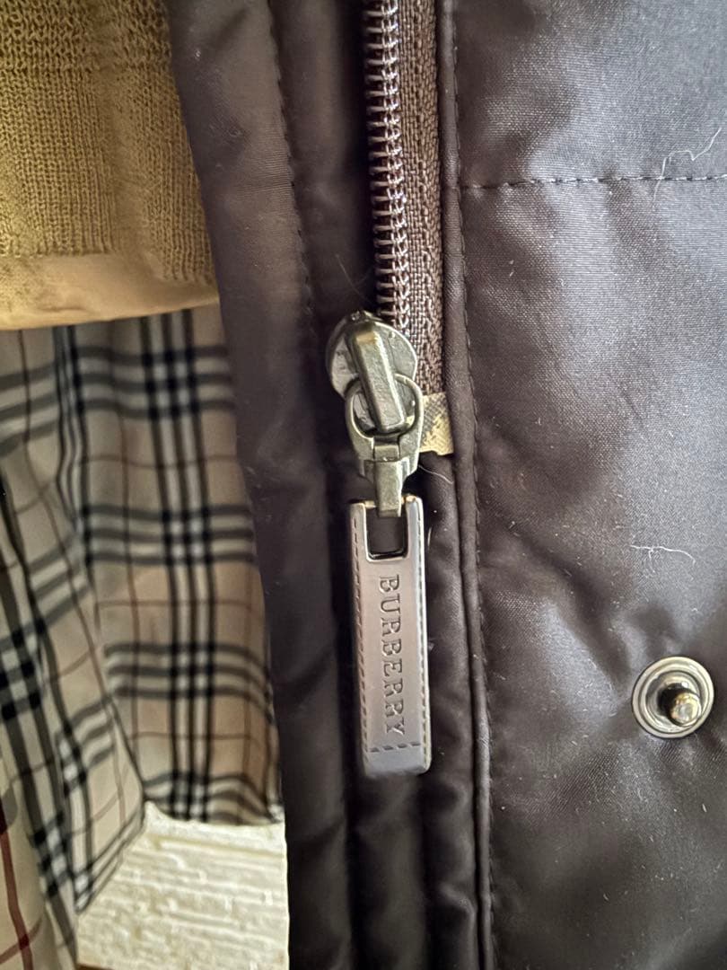 BURBERRY バーバリー 黒 ロング ダウンコート ノバチェック