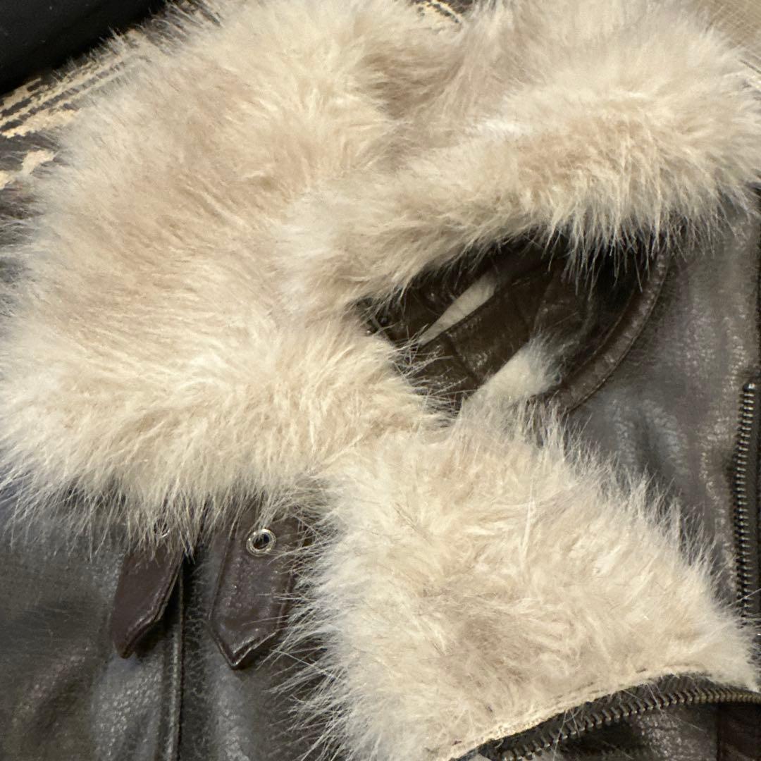 2025年 冬 MURUA アンイーブンショートフェイクムートンジャケット