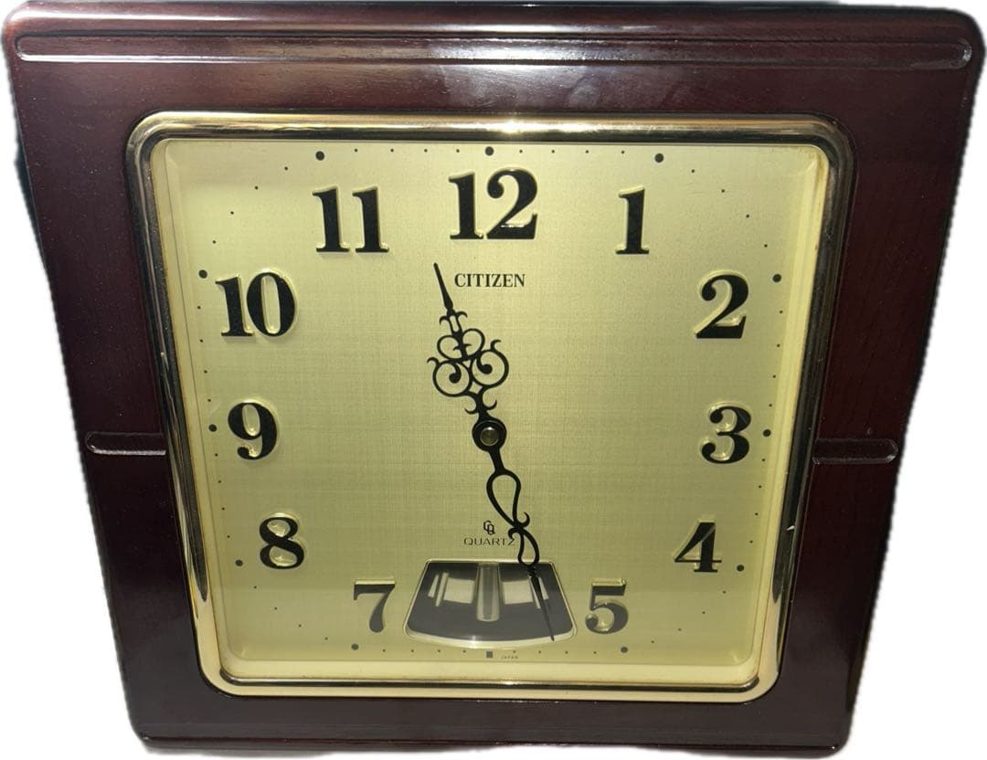 動作品【レトロ】CITIZEN シチズン 木目調掛け時計