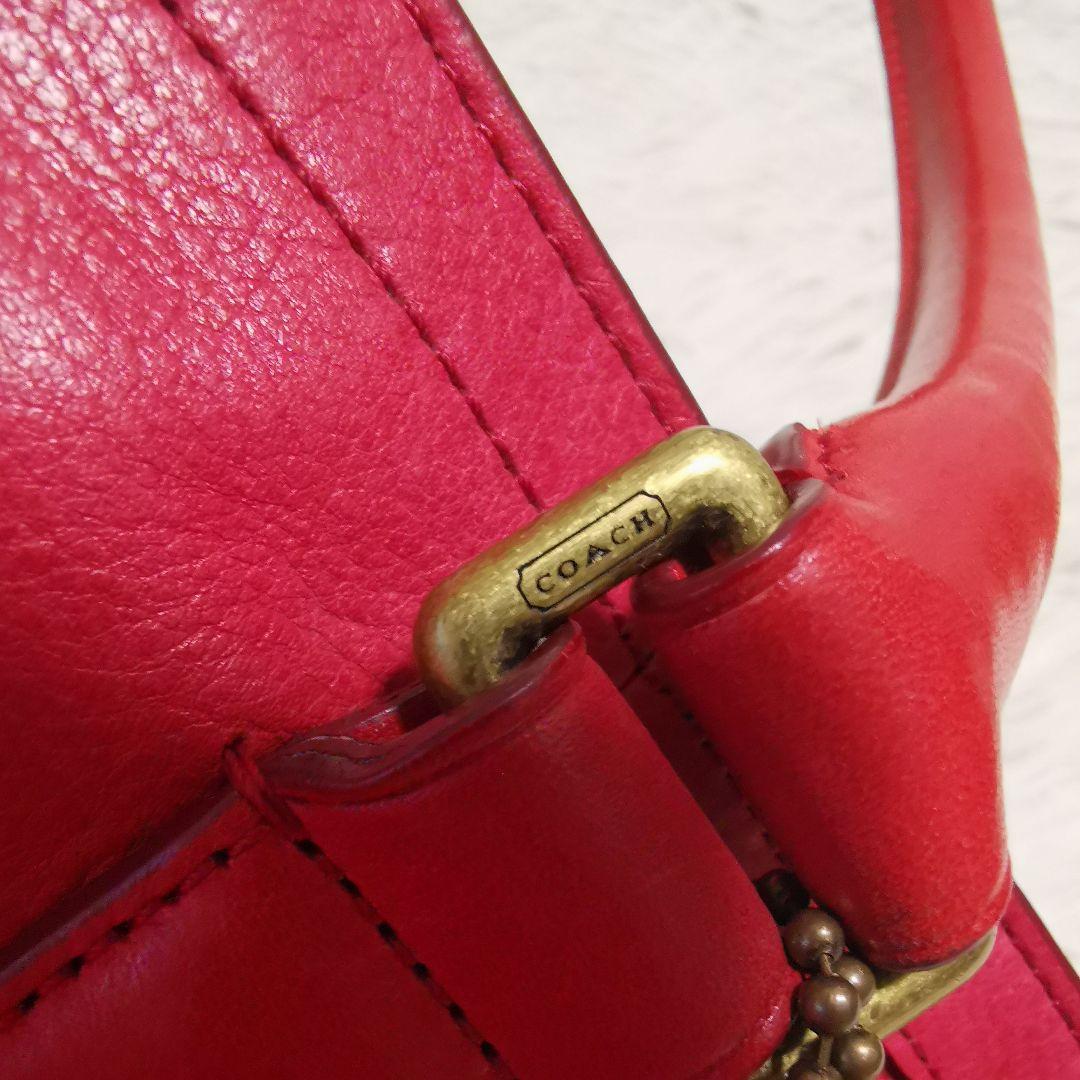 COACH トートバック ロゴ刻印 ゴールド金具 レザー