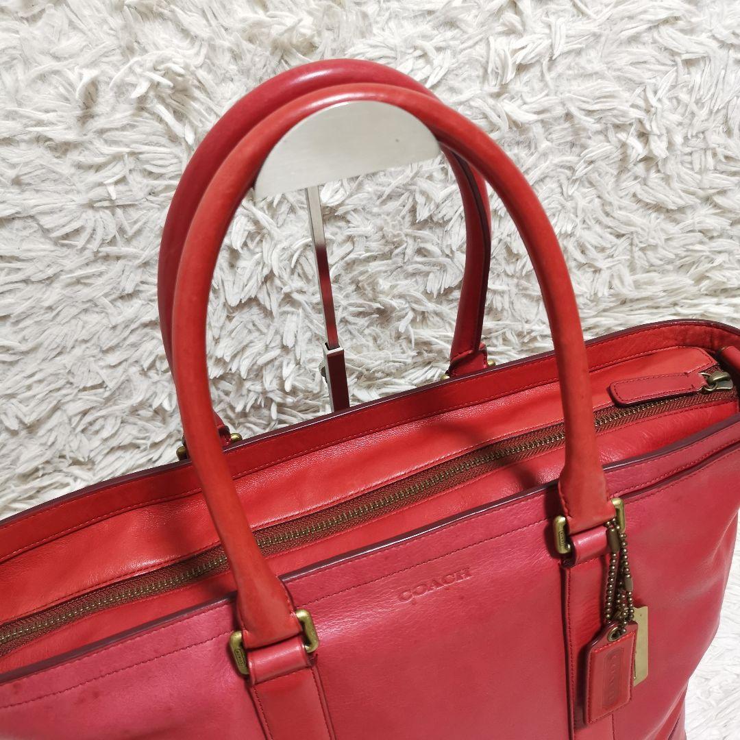 COACH トートバック ロゴ刻印 ゴールド金具 レザー