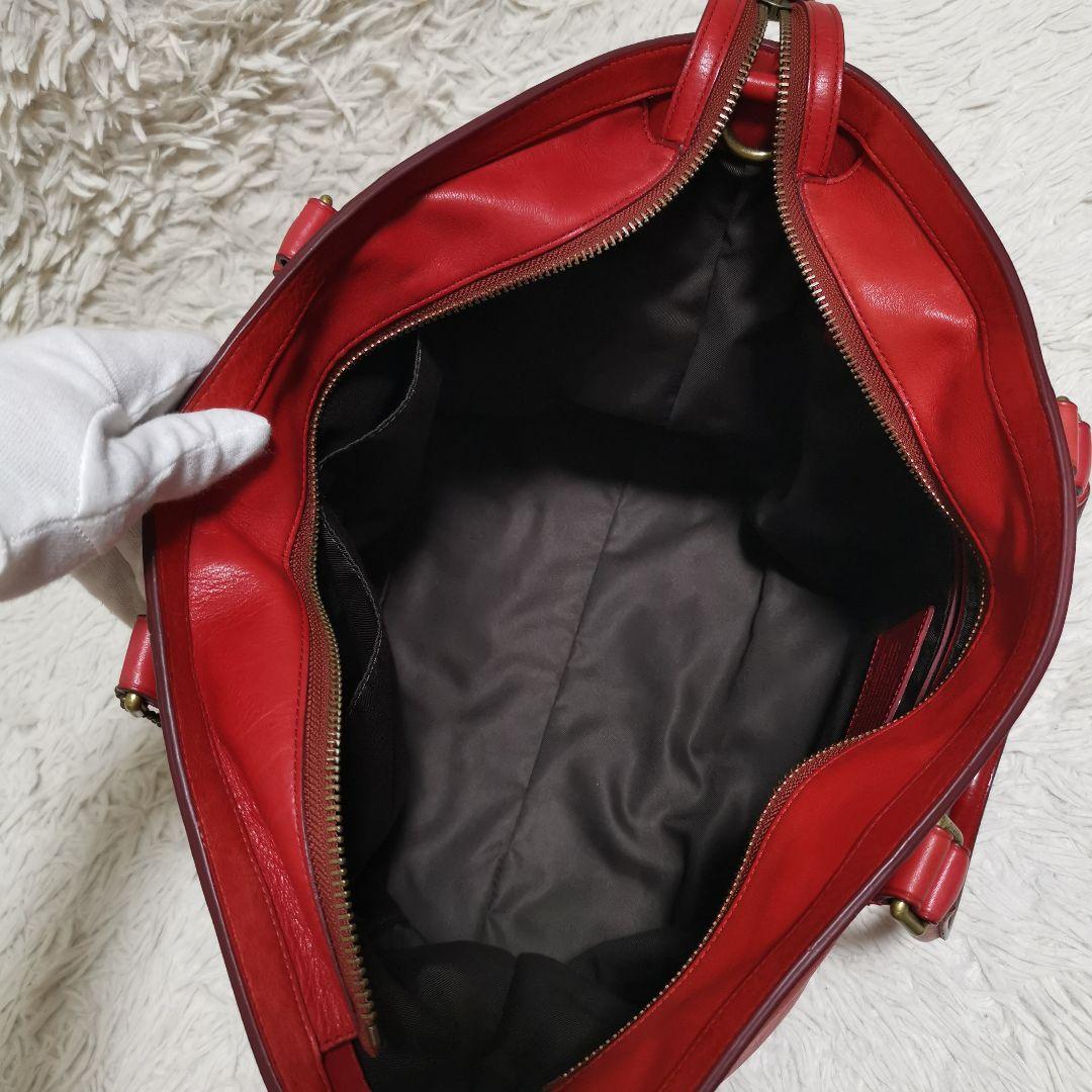 COACH トートバック ロゴ刻印 ゴールド金具 レザー