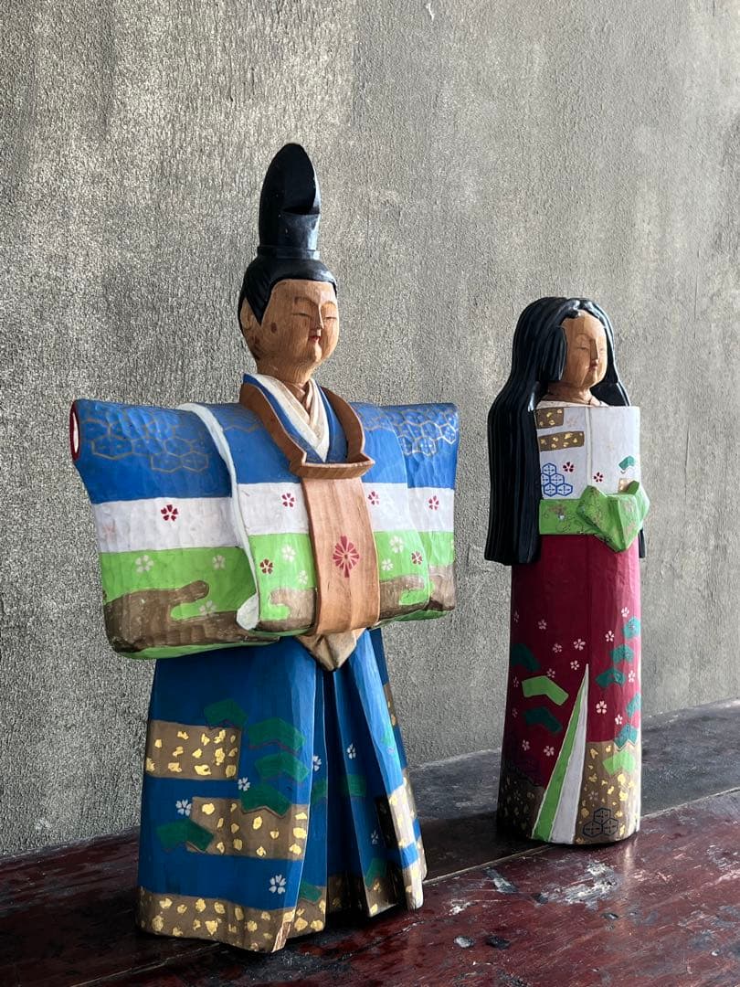 木彫 一刀彫 立ち雛人形／雛祭り 桃の節句 奈良一刀彫 井波彫刻 伝統工芸 民藝