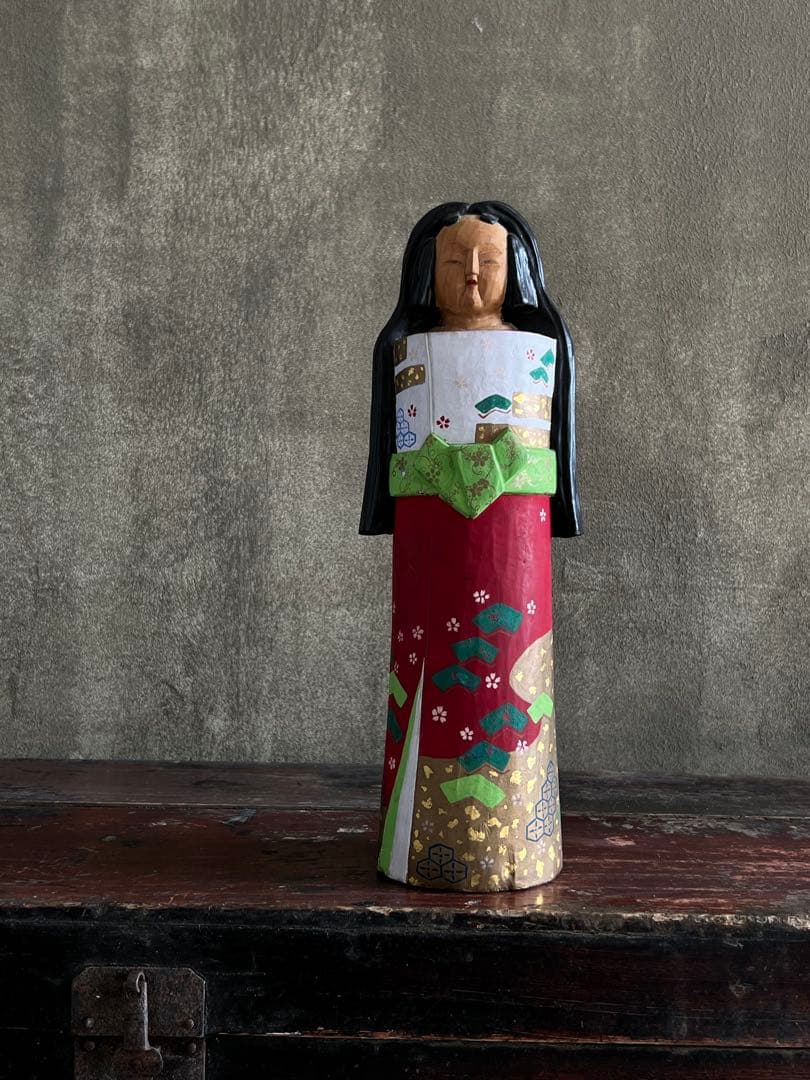 木彫 一刀彫 立ち雛人形／雛祭り 桃の節句 奈良一刀彫 井波彫刻 伝統工芸 民藝