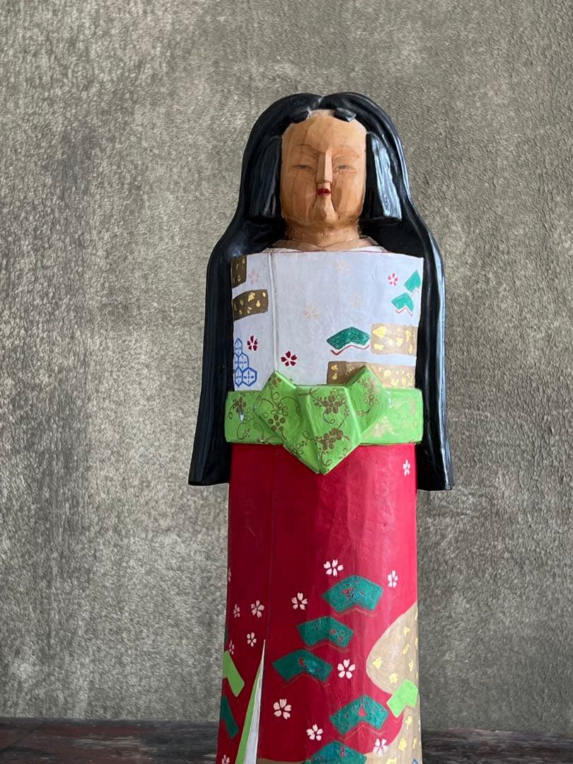 木彫 一刀彫 立ち雛人形／雛祭り 桃の節句 奈良一刀彫 井波彫刻 伝統工芸 民藝