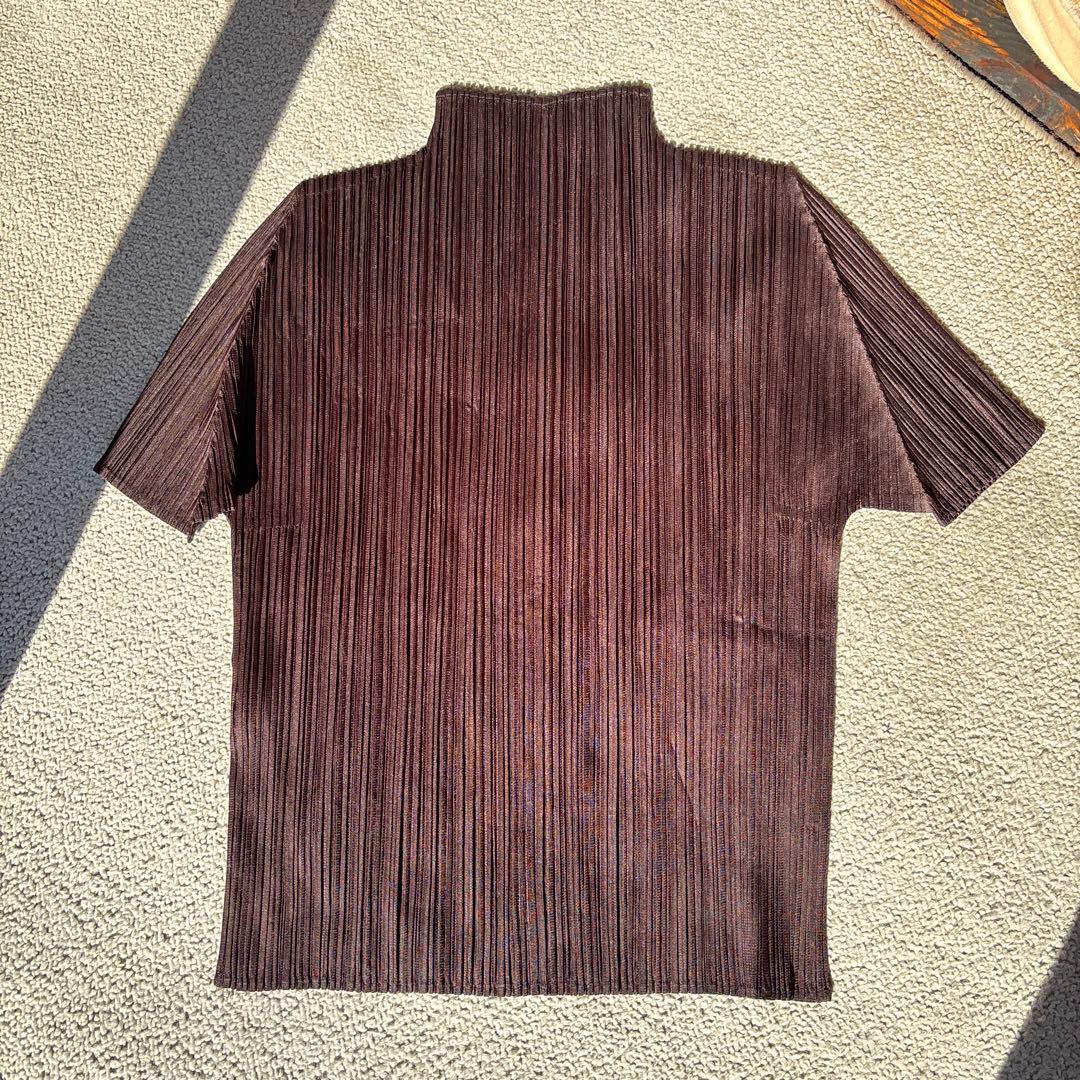 PLEATS PLEASE ブラウンプリーツシャツ