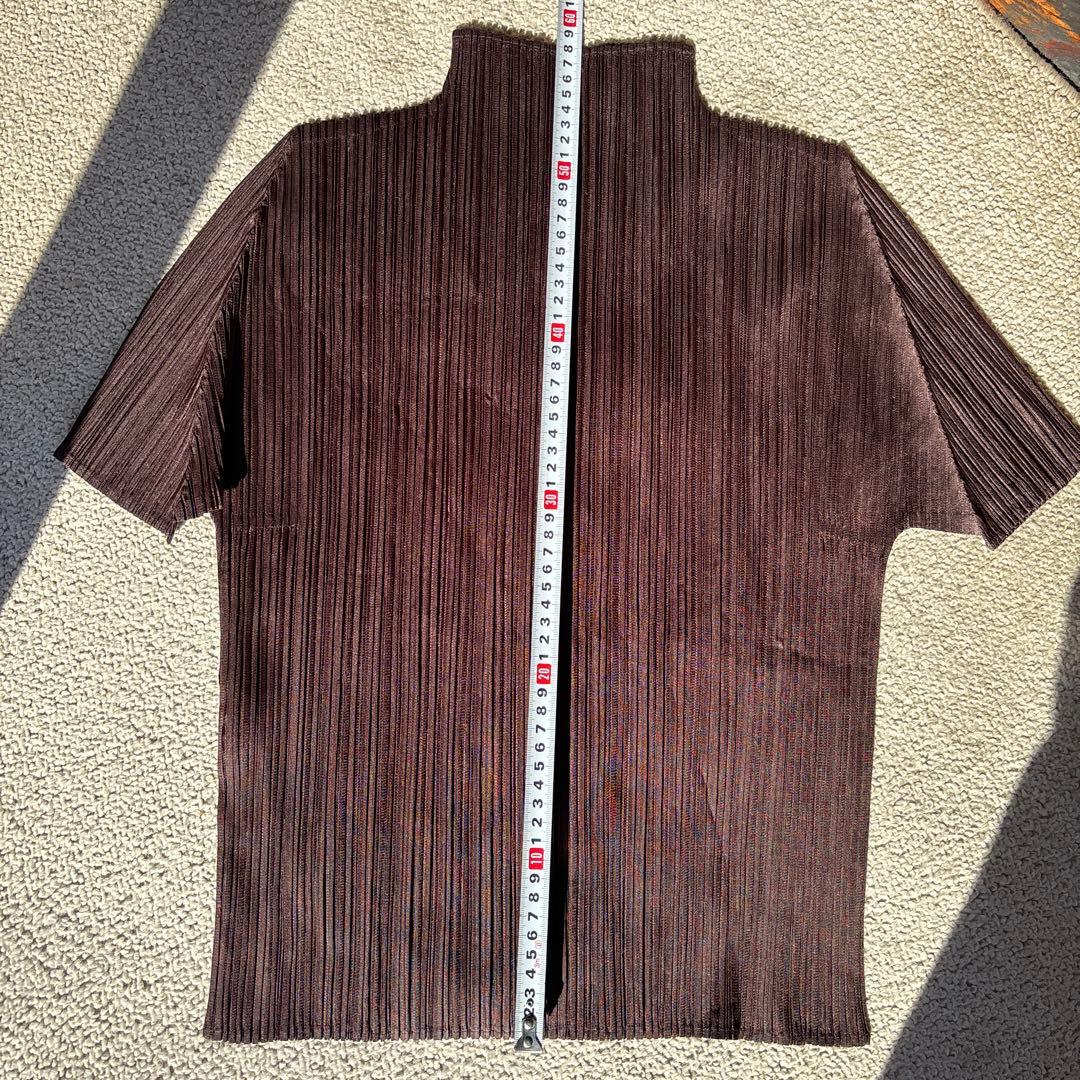 PLEATS PLEASE ブラウンプリーツシャツ