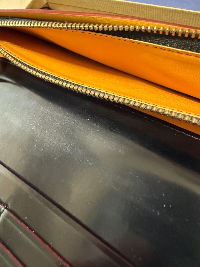 ス*パ様 GANZO シェルコードバン2 ファスナー小銭入れ付　長財布 ホーウィ