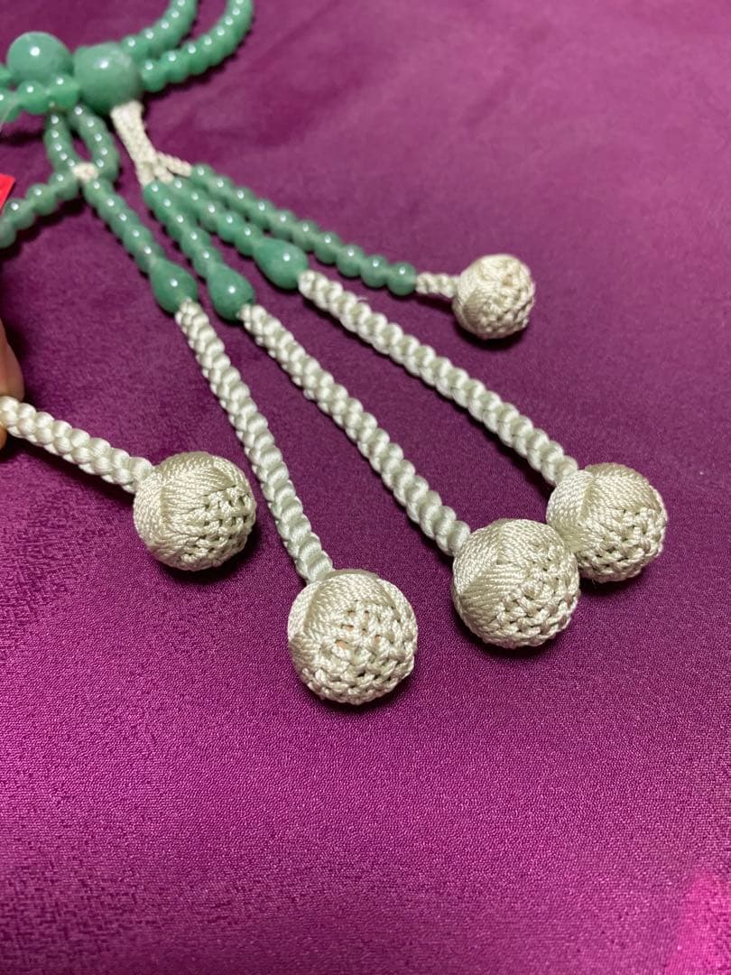 御念珠　インド翡翠