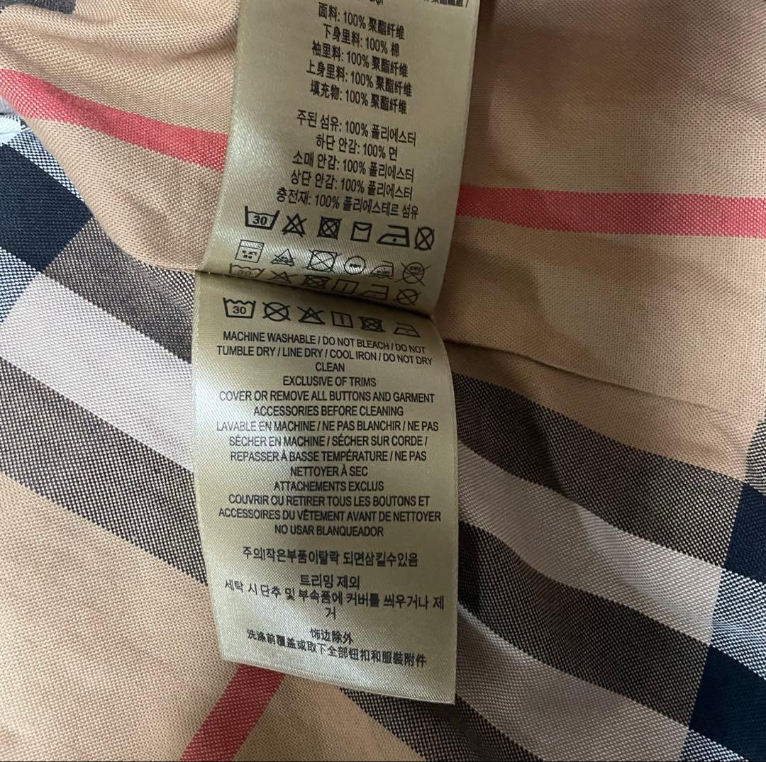 美品 近年モデル バーバリー 軽撥水 フード付 トレンチコート メガチェック40