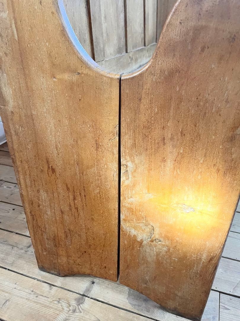 19世紀 イギリスアンティーク オールドパイン チャーチベンチ