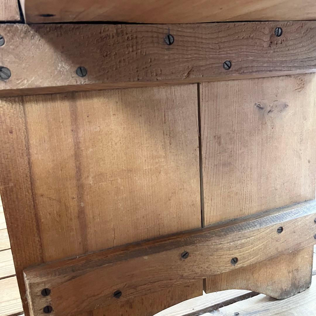 19世紀 イギリスアンティーク オールドパイン チャーチベンチ