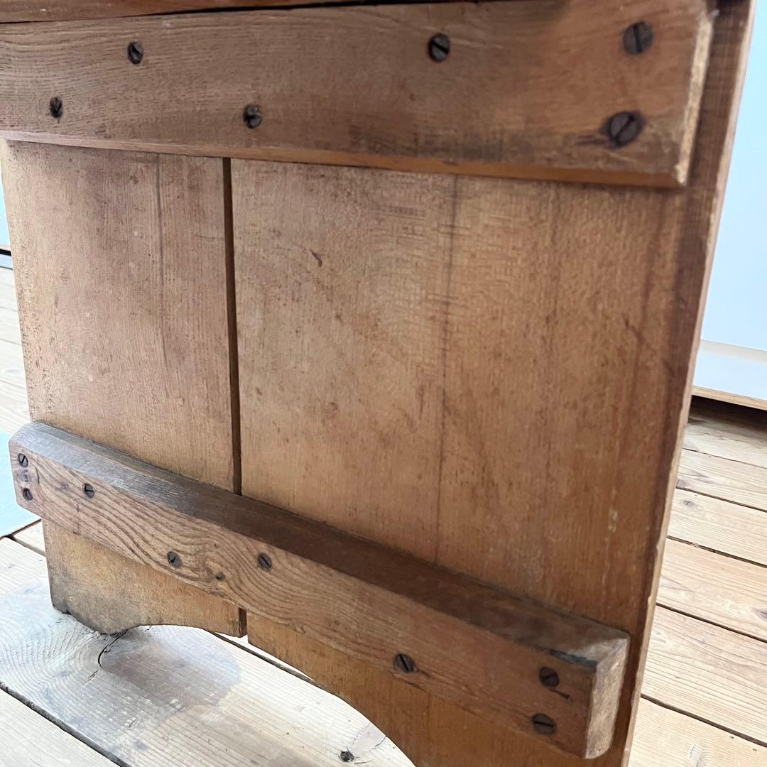 19世紀 イギリスアンティーク オールドパイン チャーチベンチ