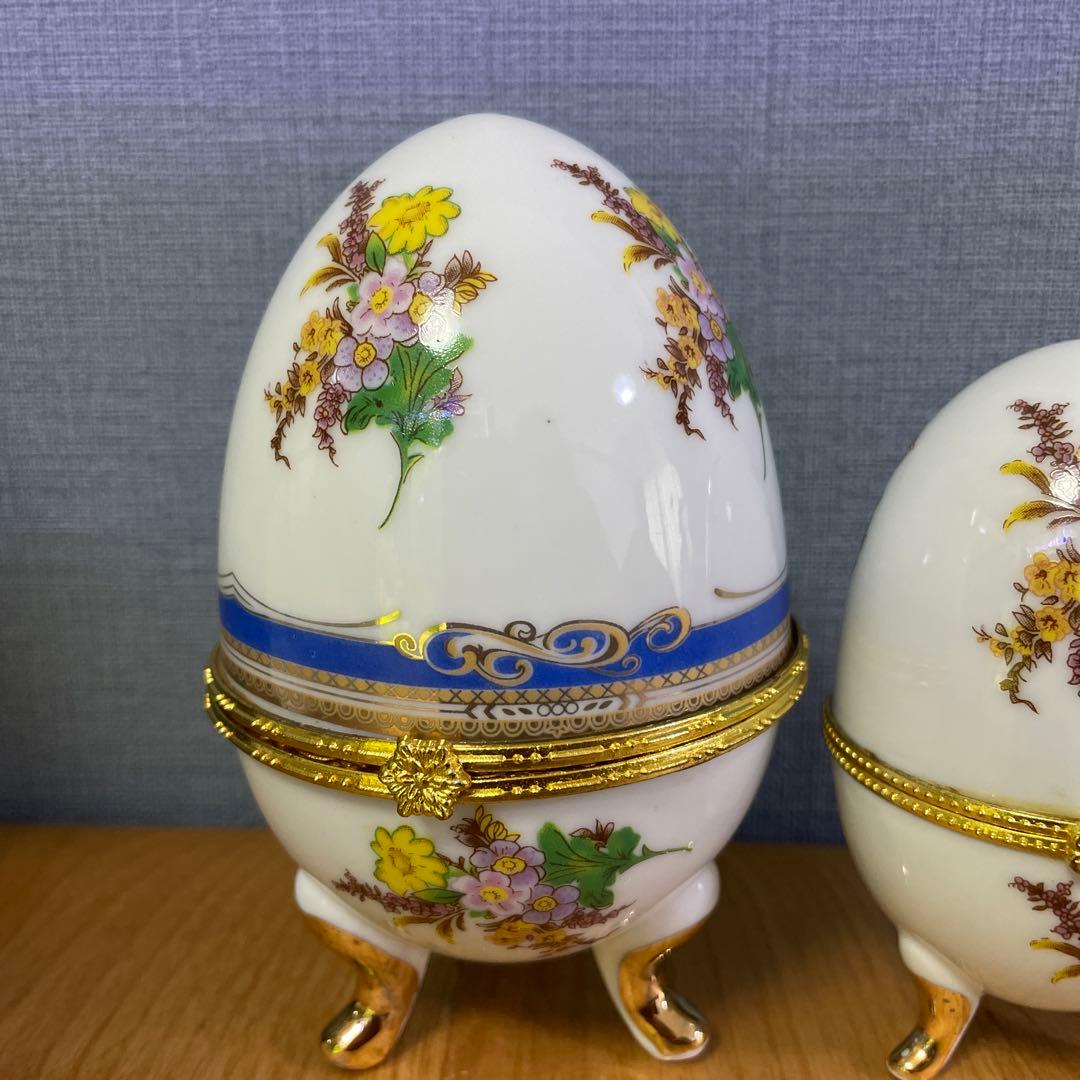 激レア未使用品⭐︎送料無料‼︎ マイセン 卵型 小物入れ 3点セット アンティーク