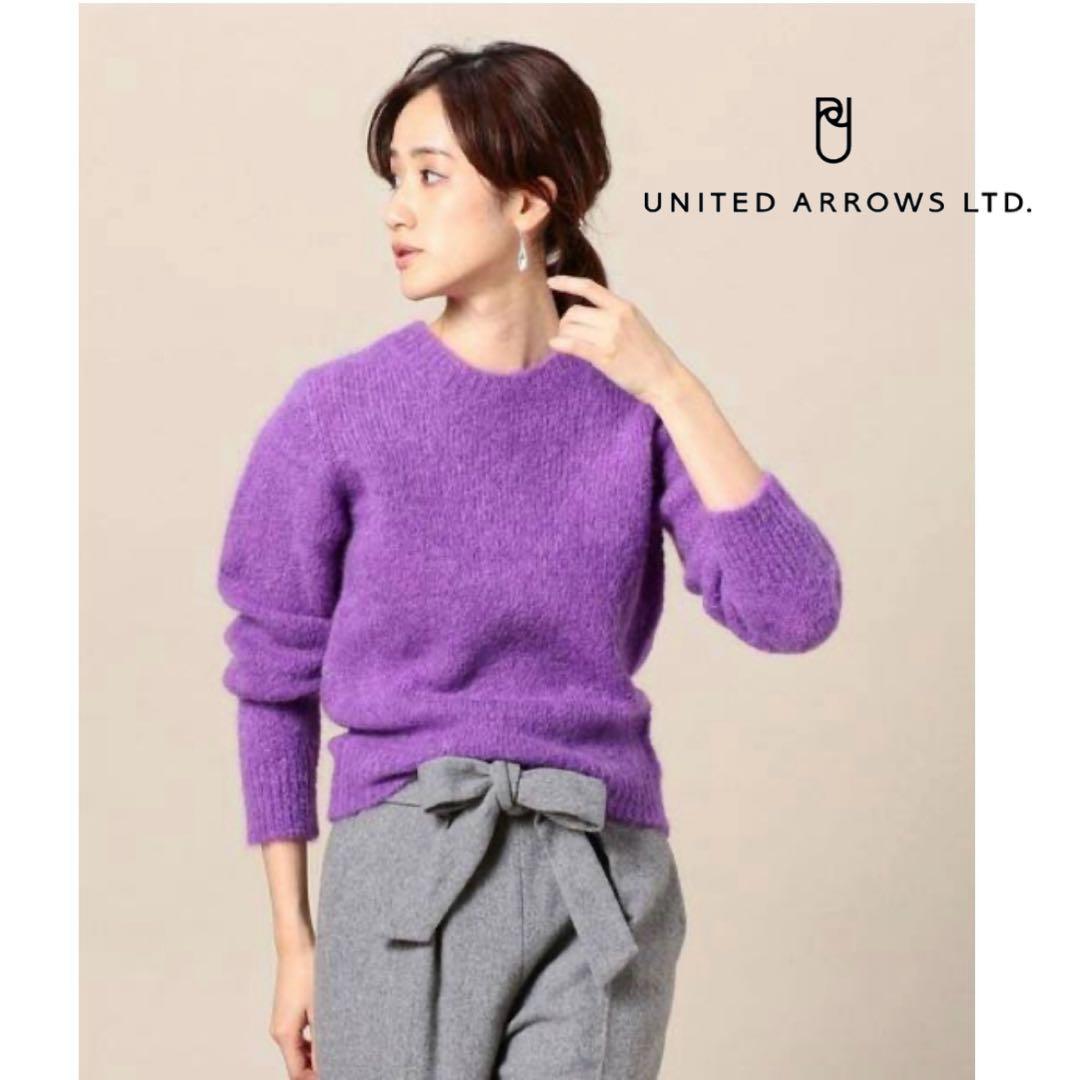 【新品未使用タグ付】 ユナイテッドアローズ アルパカ/モヘア クルーネックニット