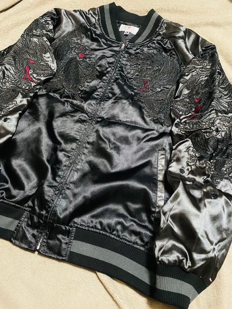 Japanese 龍虎日本限定 スカジャン unisex サテン vintage