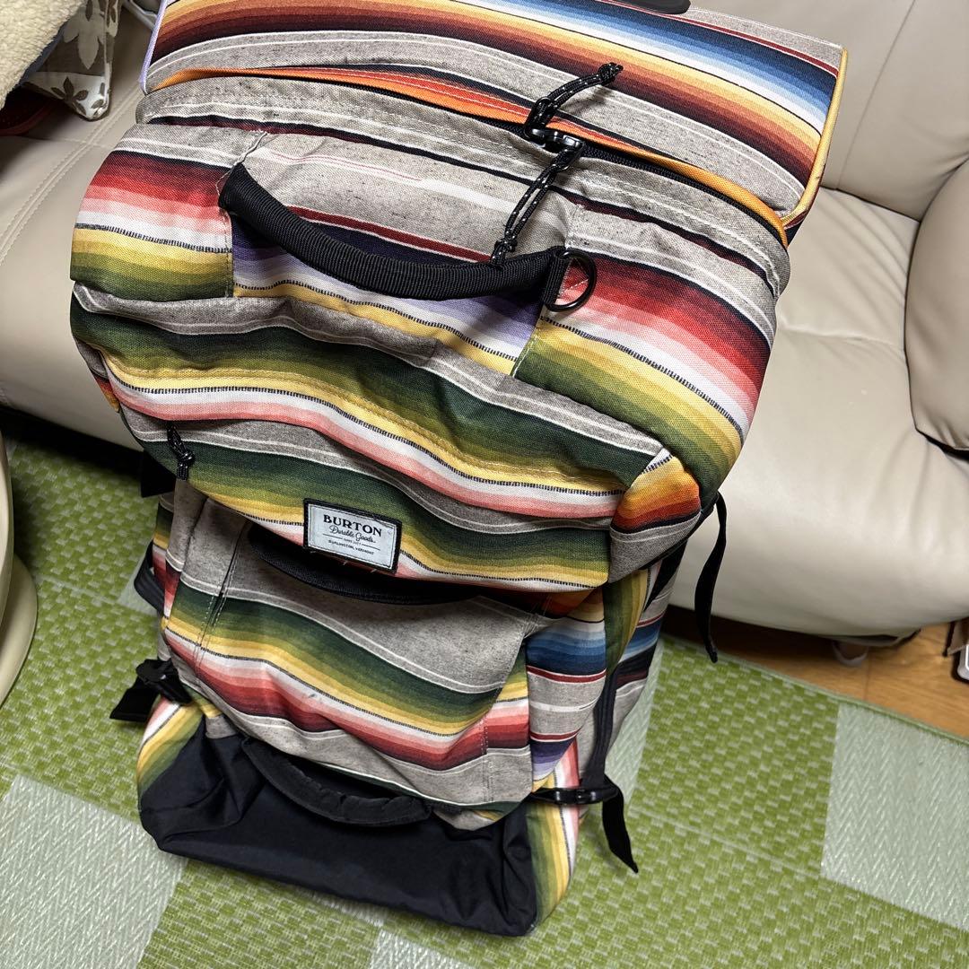 BURTON バートン　ストライプ柄 キャリー付きバックパック 内容量120㍑