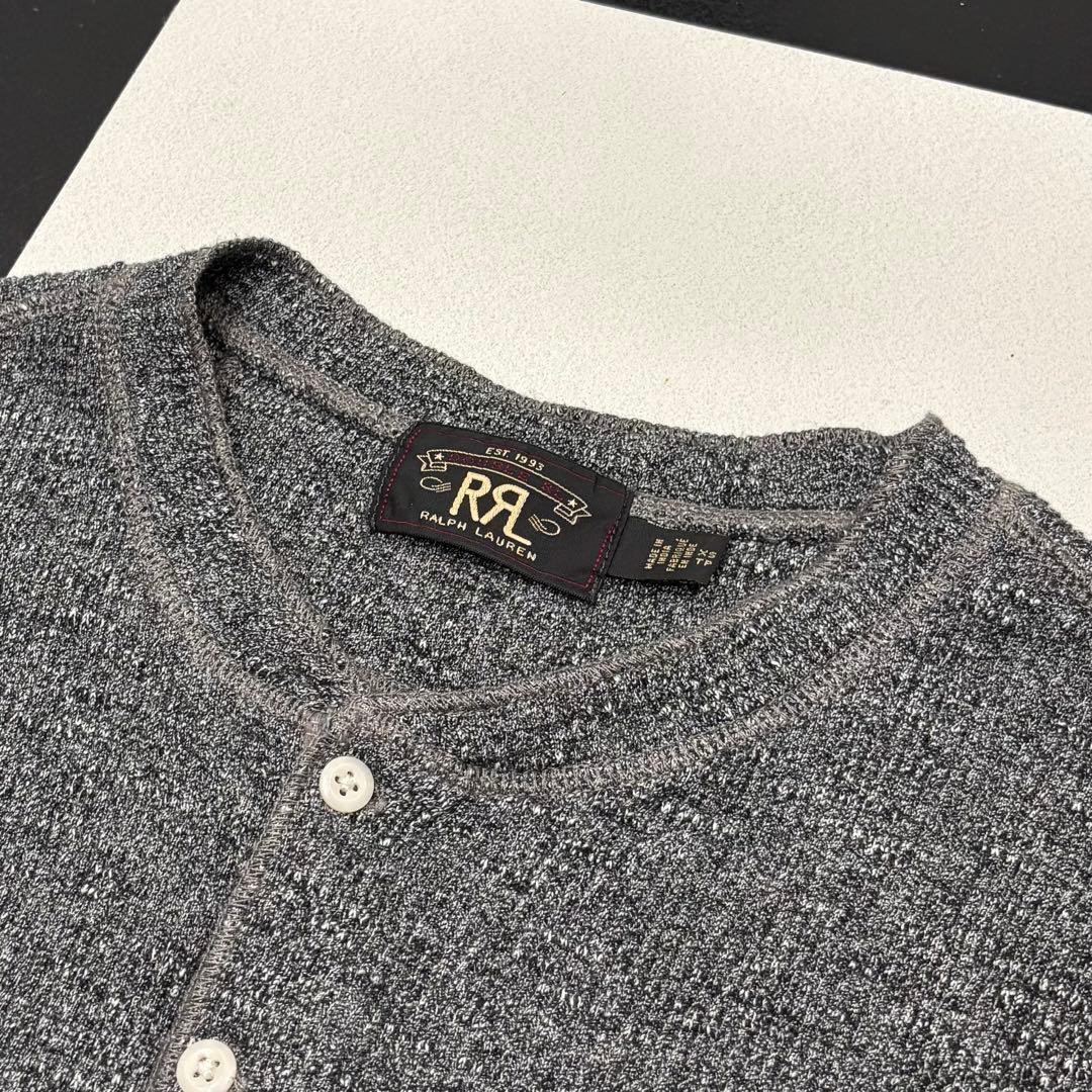 美品 RRL ごま塩 ヘンリー ネック サーマル シャツ ロンT XS ラルフ