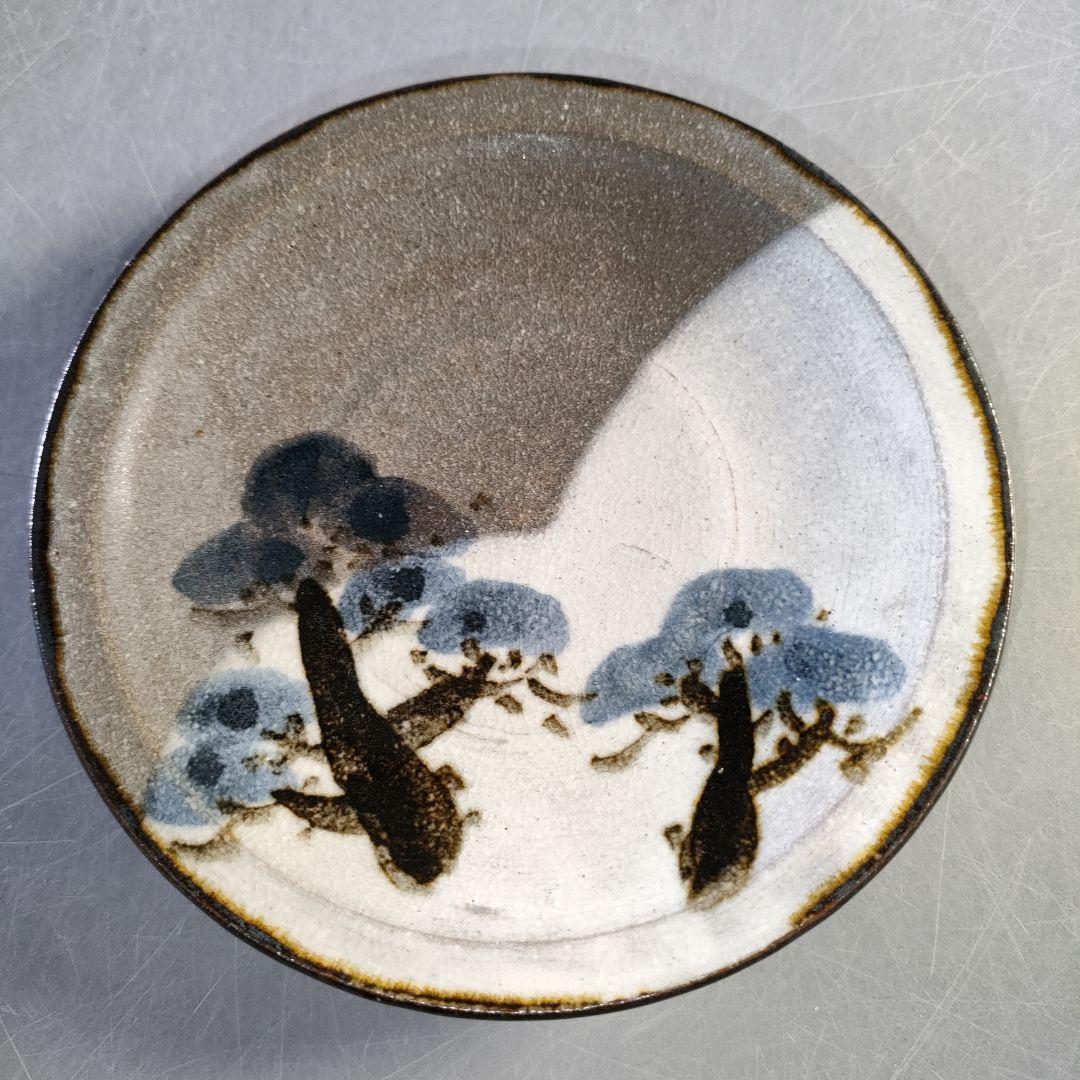 A1276-8/京焼・清水焼/清水六兵衛/相生皿6客/共箱/向付/飾皿/懐石道具