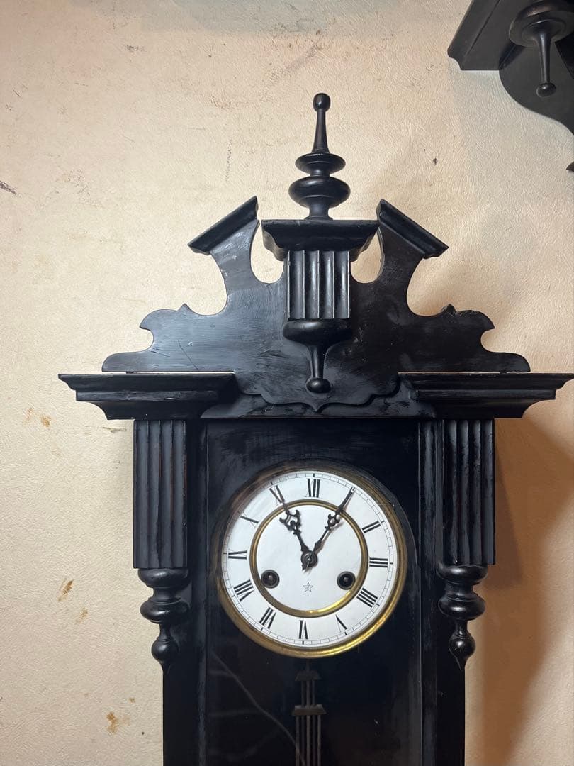 ユンハンス　柱時計　古時計　振り子　レトロ　ゼンマイ　ボンボン　精工舎