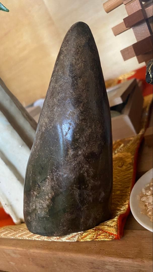 【極希少 初出し】古墳期 古玉製 特大型15.5cm 石棒状祭祀具 神聖呪具