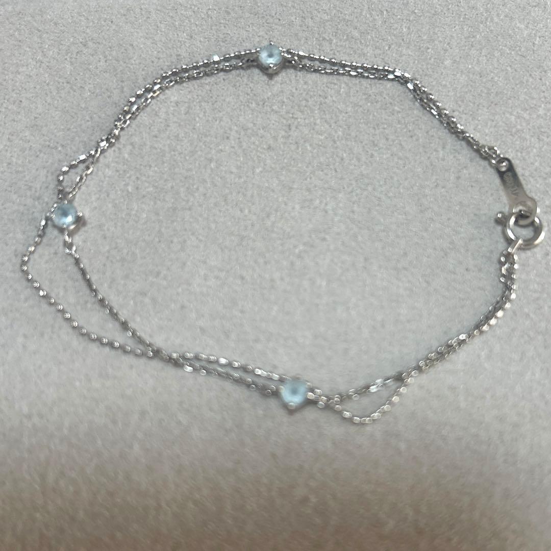 4°c k10ホワイトゴールド　ブレスレット