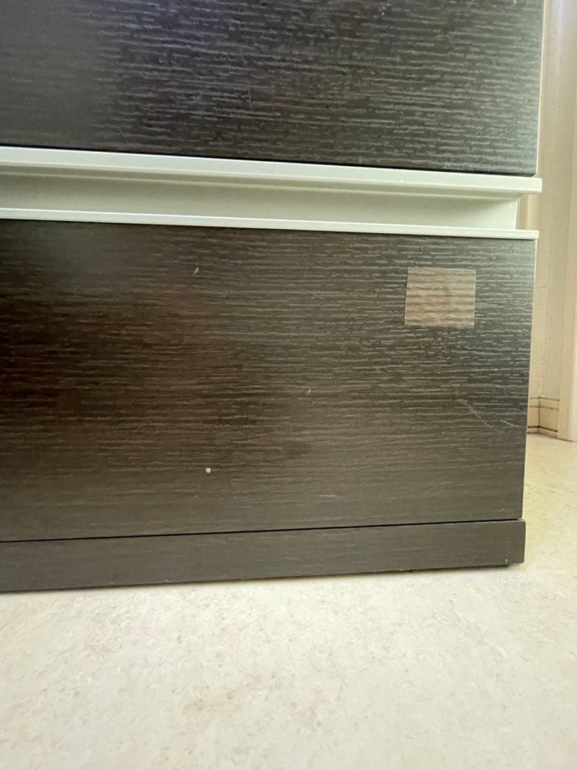 [shige]ニトリ　ダークブラウン木製チェスト 6段